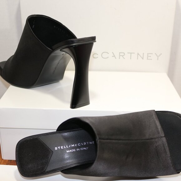 Stella McCartney Women's Elsa Satin High Heel Mule Sandals - Picture 3 of 3